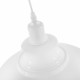Μοντέρνο Κρεμαστό Φωτιστικό Οροφής Μονόφωτο Λευκό Χρυσό Μεταλλικό Καμπάνα Φ35  OBERYN 00999 - 5