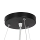  CASPER 61019 Μοντέρνο Κρεμαστό Φωτιστικό Οροφής LED 76W 8372lm 120° AC 220-240V IP20 Ρυθμιζόμενο Λευκό CCT με Χειριστήριο από 2700K έως 6000K Dimmable - Lumileds SMD Chip - Μαυρό Ματ - Μ45 x Π45 x Υ5.5cm - 3 Χρόνια Εγγύηση - 8