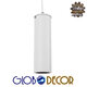 Μοντέρνο Κρεμαστό Φωτιστικό Οροφής Spot Gu10 Μονόφωτο Λευκό Μεταλλικό Φ6  CANNON WHITE 01274