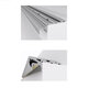 70823-1M Προφίλ Αλουμινίου για Σκαλοπάτια Ανοδιωμένο με Λευκό Οπάλ Κάλυμμα για 1 Σειρά Ταινίας LED Πατητό - Press On - 7