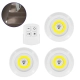 79044 Φωτιστικά Νυκτός Μπαταρίας LED COB 6W 600lm με Timer & Ασύρματο Χειριστήριο RF - ΣΕΤ 3 Τεμαχίων Ψυχρό Λευκό 6000K - 2