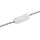 WHIP 77674 Μοντέρνο DIY Πλεκτό Καλώδιο με Διακόπτη On/Off AC 220-240V IP20 - Γκρι & Λευκό - Μ150 x Π2.7 x Υ1.9cm - 3