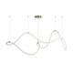 kelvo® GLOW KLV-101-0157 Κρεμαστό Φωτιστικό Οροφής LED 65W 6500lm 360° AC 220-240V IP20 Ρυθμιζόμενο Λευκό CCT με Χειριστήριο από 2700K έως 6000K Dimmable - Lumileds SMD Chip - Χρυσό Πλατίνα - Μ150 x Π70 x Υ90cm - 3 Χρόνια Εγγύηση - 4