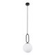 kelvo® BELLISSIMO KLV-101-0373 Κρεμαστό Φωτιστικό Οροφής για Λάμπα με Ντουί E27 AC 220-240V IP20 - Μαύρο Ματ & Λευκό - Μ20 x Π20 x Υ42cm - 3