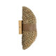 GUAVA 02222 Boho Φωτιστικό Τοίχου - Απλίκα Μονόφωτο 1 x E27 AC220-240V IP20 - Μ11 x Π13 x Υ30cm - Μπεζ Ξύλινο Μπαμπού Πλέγμα - 5 Χρόνια Εγγύηση - 5