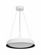 kelvo® VOLA KLV-101-0590 Κρεμαστό Φωτιστικό Οροφής LED 24W 2400lm 120° AC 220-240V IP20 Ρυθμιζόμενο Λευκό CCT με Διακόπτη στο Driver 2700K/4500K/6000K Triac Dimmable - Lumileds SMD Chip & ENEC/TÜV Driver - Μαύρο Ματ & Λευκό Ματ - Μ40 x Π40 x Υ7cm - 5 Χρόνια Εγγύηση - 4