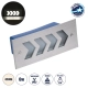 WALLLIGHT-ARINA 90671 Χωνευτό Φωτιστικό Τοίχου LED 6W 690lm 120° DC 24V Αδιάβροχο IP67 Μ17 x Π7 x Υ5.5cm Φυσικό Λευκό 4500K - Ανοξείδωτο Ατσάλι - 3 Years Warranty