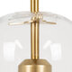 AVERY 00741 Μοντέρνο Κρεμαστό Φωτιστικό Οροφής Μονόφωτο Διάφανο Γυάλινο με Χρυσό Μεταλλικό Πλέγμα Φ15 x Υ60cm - 8