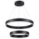 kelvo® VENOM KLV-101-0196-V2 Κρεμαστό Φωτιστικό Οροφής LED 75W 7500lm 120° AC 220-240V IP20 Ρυθμιζόμενο Λευκό CCT με Χειριστήριο από 2700K έως 6000K Dimmable - Lumileds SMD Chip - Μαύρο Ματ - Μ60 x Π60 x Υ40cm - 3 Χρόνια Εγγύηση - 5