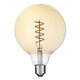 99138 Λάμπα LED Soft S Spiral Filament E27 G125 Γλόμπος 4W 280lm 360° AC 220-240V IP20 Φ12.5 x Υ18cm Ultra Θερμό Λευκό 2200K με Μελί Γυαλί - Dimmable - 3 Years Warranty - 2