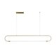 kelvo® GLOW KLV-101-0177 Κρεμαστό Φωτιστικό Οροφής LED 15W 1500lm 360° AC 220-240V IP20 Ρυθμιζόμενο Λευκό CCT με Χειριστήριο από 2700K έως 6000K Dimmable - Lumileds SMD Chip - Χρυσό Πλατίνα - Μ120 x Π3 x Υ17cm - 3 Χρόνια Εγγύηση - 4