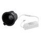 PLUTO-B 60263 Χωνευτό LED Spot Downlight TrimLess Φ10.4cm 15W 1875lm 38° AC 220-240V IP20 Φ10.4 x Υ6.5cm - Στρόγγυλο - Μαύρο & Anti-Glare HoneyComb - Θερμό Λευκό 2700K - Bridgelux COB - 5 Years Warranty - 7