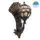 CORNELIA 01250 Vintage Φωτιστικό Τοίχου Απλίκα Μονόφωτο Καφέ Σκούρο Μεταλλικό Πλέγμα με Γυαλί Μ20 x Π32 x Υ55cm