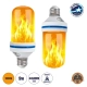  TUBATO 76075 Λάμπα E27 LED 9W 350lm 260° AC 220-240V IP20 Πορτοκαλί 1800K με Εφέ Φλόγας & Αναστροφή - Λευκό Γαλακτερό - Μ6 x Π6 x Υ15cm - 2 Χρόνια Εγγύηση