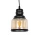 OLIVER 999-0187 Vintage Κρεμαστό Φωτιστικό Οροφής με Ντουί 1 x E27 AC 220-240V IP20 - Μελί & Μαύρο - Μ15 x Π15 x Υ21.5cm - 4