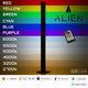 ALIEN-DIVA-BLACK-50-9 ALIEN Design DIVA Μοντέρνο Minimal Nordic Μεταλλικό Φωτιστικό Επιτραπέζιο - Πορτατίφ - Λαμπατέρ Μαύρο LED 10W 1500lm με Ασύρματο Χειριστήριο RF & Dimmer IP20 Πολύχρωμο + CCT - RGBW + WW Μ3 x Π1.6 x Υ50cm  - 4