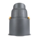 FLOODSIMA 90493 Κινούμενος Προβολέας Σποτ Wall Washer με Αντιθαμβωτική Γρίλια LED 24W 2160lm 30° DC 24V Αδιάβροχο IP67 Θερμό Λευκό 2700K Dimmable - Bridgelux SMD Chip - Γκρι Ανθρακί - Μ14.5 x Π24.2 x Υ22.5cm - 3 Χρόνια Εγγύηση - 5