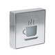 SENSATI 75661 Φωτιστικό Τοίχου Ένδειξης HOT COFFEE LED 1W AC 220-240V IP20 - Σώμα Αλουμινίου - Μ11 x Π11 x Υ3cm - Πορτοκαλί