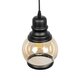 OLIVER 999-0186 Vintage Κρεμαστό Φωτιστικό Οροφής με Ντουί 1 x E27 AC 220-240V IP20 - Μελί & Μαύρο - Μ16 x Π16 x Υ25cm - 6