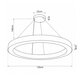 kelvo® RA KLV-101-0369 Κρεμαστό Φωτιστικό Οροφής LED 100W 10000lm 120° AC 220-240V IP20 Ρυθμιζόμενο Λευκό CCT με Χειριστήριο από 2700K έως 6000K Dimmable - Lumileds SMD Chip - Μαύρο Ματ - Μ120 x Π120 x Υ8cm - 3 Χρόνια Εγγύηση - 5