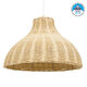 MAYOTTE 00724 Vintage Κρεμαστό Φωτιστικό Οροφής Μονόφωτο Μπεζ Ξύλινο Bamboo Φ40 x Y28cm
