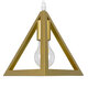 TRIANGLE 00615 Μοντέρνο Κρεμαστό Φωτιστικό Οροφής Δίφωτο Χρυσό Μεταλλικό Πλέγμα Μ60 x Π22 x Y130cm - 7