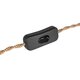  WHIP 77672 Μοντέρνο DIY Πλεκτό Καλώδιο με Ντουί 1 x E27, Διακόπτη On/Off & Πρίζα AC 220-240V IP20 - Καφέ & Μαύρο - Μ150 x Π2.7 x Υ1.9cm - 3
