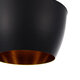 SHANGHAI BLACK 01025-A Μοντέρνο Κρεμαστό Φωτιστικό Οροφής Μονόφωτο 1 x E27 Μαύρο Μεταλλικό Καμπάνα Φ25 x Υ30cm - 8