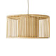 COCONUT 01935 Boho Κρεμαστό Φωτιστικό Οροφής Μονόφωτο 1 x E27 AC220-240V IP20 - Φ40 x Υ20cm - Μπεζ Ξύλινο Πλέγμα - 4