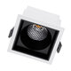 PLUTO-M 60271 Χωνευτό LED Spot Downlight TrimLess Μ8.4xΠ8.4cm 10W 1250lm 38° AC 220-240V IP20 Μ8.4 x Π8.4 x Υ5.9cm - Τετράγωνο - Λευκό με Μαύρο Κάτοπτρο & Anti-Glare HoneyComb - Θερμό Λευκό 2700K - Bridgelux COB - 5 Years Warranty