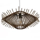 SASSO 01602 Boho Κρεμαστό Φωτιστικό Οροφής με Ντουί 1 x E27 AC 220-240V IP20 - Καφέ - Μ50 x Π50 x Y23cm - 5