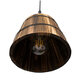CEBU 00888 ΣΕΤ Vintage Κρεμαστό Φωτιστικό Οροφής Τρίφωτο Μεταλλικό Ξύλινο Φ40 x Y210cm - 9
