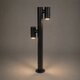 STEM GLB-103-0013 Φωτιστικό Κολωνάκι Κήπου LED 24W 2160lm 60° AC 220-240V Αδιάβροχο IP65 Θερμό Λευκό 2700K - Sanan SMD Chip - Μαύρο Ματ - Μ12 x Π25 x Υ80cm - 3 Χρόνια Εγγύηση - 2