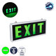 75663 Κρεμαστό Φωτιστικό Ένδειξης EXIT LED 1W AC 220-240V Μονής Όψης με Επαναφορτιζόμενη Μπαταρία 350mAh - 120 Λεπτά Αυτονομία - IP20 - Σώμα Αλουμινίου - Μ35 x Π14 x Υ3.3cm - Πράσινο