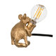 MOUSE 00677 Vintage Επιτραπέζιο Φωτιστικό Πορτατίφ Λαμπατέρ Μονόφωτο με Ντουί 1 x E12 AC 230V Χρυσό Πλαστικό Μ13 x Π4 x Υ7cm - 5