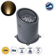 FLOOD-MILO 90737 Κινούμενος Προβολέας - Σποτ Φωτισμού Wall Washer για Φωτισμό Κτιρίων LED 24W 2160lm 10° AC 220-240V Αδιάβροχο IP67 Φ22 x Υ30cm Θερμό Λευκό 2700K - Γκρι Ανθρακί - 3 Χρόνια Εγγύηση
