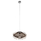 SASSO 01602 Boho Κρεμαστό Φωτιστικό Οροφής με Ντουί 1 x E27 AC 220-240V IP20 - Καφέ - Μ50 x Π50 x Y23cm - 2