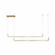 kelvo® LINARIA KLV-101-0260-V2 Κρεμαστό Φωτιστικό Οροφής LED 72W 7200lm 180° AC 220-240V IP20 Ρυθμιζόμενο Λευκό CCT με Χειριστήριο από 2700K έως 6000K Dimmable - Lumileds SMD Chip - Χρυσό Πλατίνα - Μ212 x Π4 x Υ20cm - 3 Χρόνια Εγγύηση - 6