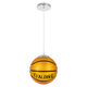 SPALDING NBA 00645 Μοντέρνο Κρεμαστό Παιδικό Φωτιστικό Οροφής Μονόφωτο Πορτοκαλί Γυαλίνο Φ18 x Υ18cm - 4