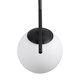 MONROE 00959 Μοντέρνο Κρεμαστό Φωτιστικό Οροφής Μονόφωτο Μαύρο - Λευκό Μεταλλικό Μπάλα Φ15 x Υ49cm - 7
