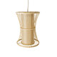 TIKI 01932 Boho Κρεμαστό Φωτιστικό Οροφής Μονόφωτο 1 x E27 AC220-240V IP20 - Φ30 x Υ40cm - Μπεζ Ξύλινο Πλέγμα - 6