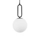 kelvo® BELLISSIMO KLV-101-0373 Κρεμαστό Φωτιστικό Οροφής για Λάμπα με Ντουί E27 AC 220-240V IP20 - Μαύρο Ματ & Λευκό - Μ20 x Π20 x Υ42cm - 4