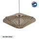 OVNI 205-0029 Boho Κρεμαστό Φωτιστικό Οροφής με Ντουί 1 x E27 AC 220-240V IP20 - Μπεζ - M60 x Π60 x Υ29cm