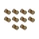 PIPEADAPT 79594 Μεταλλικός DIY Σύνδεσμος για Ολόπασους Σωλήνες Φωτιστικών - Μ1.3 x Π1.3 x Υ2cm - Πακέτο 10 Τεμαχίων