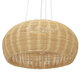 Vintage Κρεμαστό Φωτιστικό Οροφής Μονόφωτο Καφέ Ξύλινο Bamboo Φ45  DE LA MER 01624 - 6