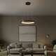 kelvo® NEMESIS KLV-101-0208 Κρεμαστό Φωτιστικό Οροφής LED 45W 4500lm 180° AC 220-240V IP20 Ρυθμιζόμενο Λευκό CCT με Χειριστήριο από 2700K έως 6000K Dimmable - Lumileds SMD Chip - Μαύρο Ματ - Μ60 x Π60 x Υ4cm - 3 Χρόνια Εγγύηση