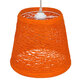 Vintage Κρεμαστό Φωτιστικό Οροφής Μονόφωτο Πορτοκαλί Ξύλινο Ψάθινο Rattan Φ32  ARGENT ORANGE 00997 - 4