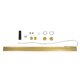 kelvo® ORION KLV-101-0364 Γραμμικό Κρεμαστό Φωτιστικό Οροφής LED 72W 7200lm 120° AC 220-240V IP20 Ρυθμιζόμενο Λευκό CCT με Χειριστήριο από 2700K έως 6000K Dimmable - Lumileds SMD Chip - Χρυσό Πλατίνα - Μ120 x Π5 x Υ7cm - 3 Χρόνια Εγγύηση - 12