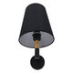 Μοντέρνο Φωτιστικό Τοίχου Απλίκα Μονόφωτο Μαύρο με Μπέζ Ξύλο Μεταλλικό Φ20  LYDFORD BLACK 01432 - 6