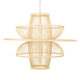 BALI 00862 Vintage Κρεμαστό Φωτιστικό Οροφής Μονόφωτο Μπεζ Ξύλινο Bamboo Φ60 x Y45cm - 5